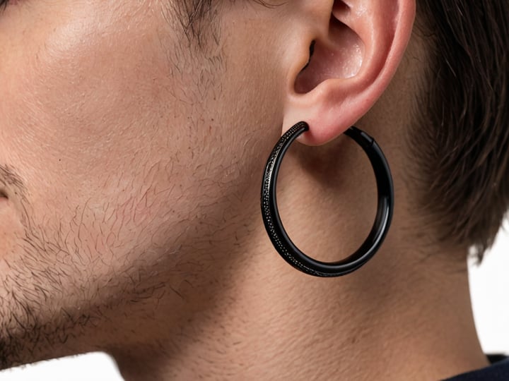 Mens-Black-Hoop-Earrings-3