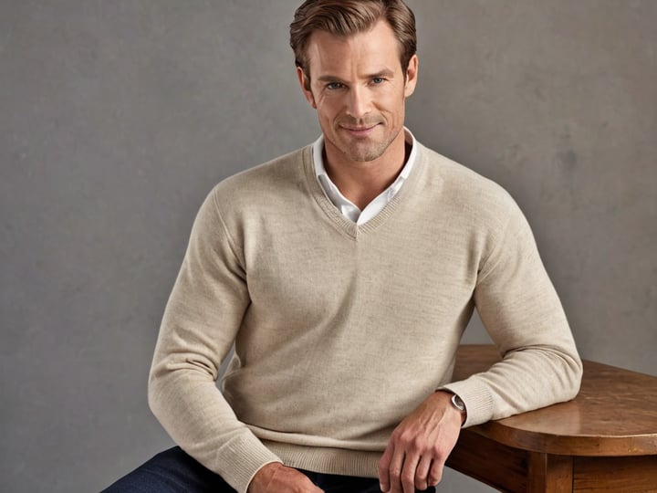 Merino-Wool-V-Neck-Sweater-Mens-2