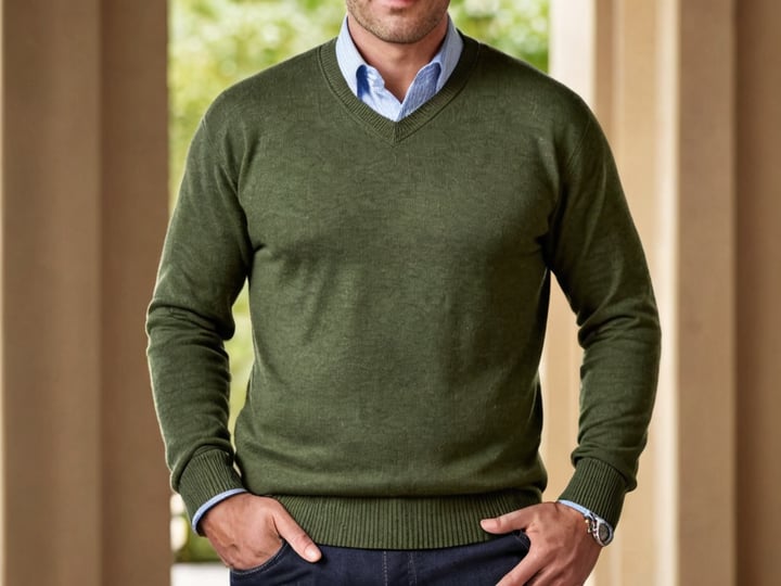 Merino-Wool-V-Neck-Sweater-Mens-3