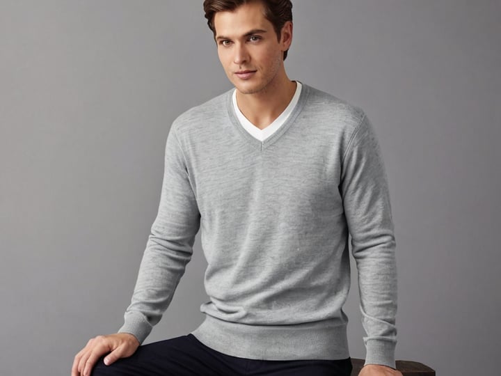 Merino-Wool-V-Neck-Sweaters-5