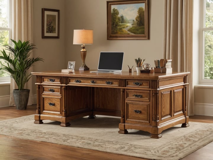 Oak-Desk-With-Drawers-2