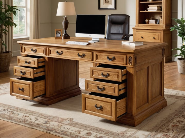 Oak-Desk-With-Drawers-4