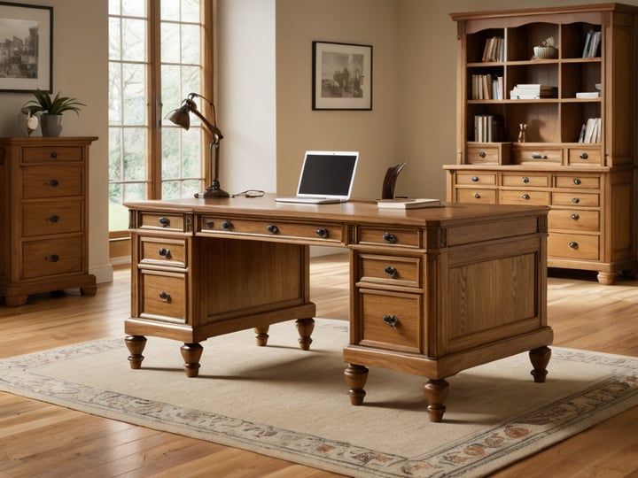 Oak-Desk-With-Drawers-5