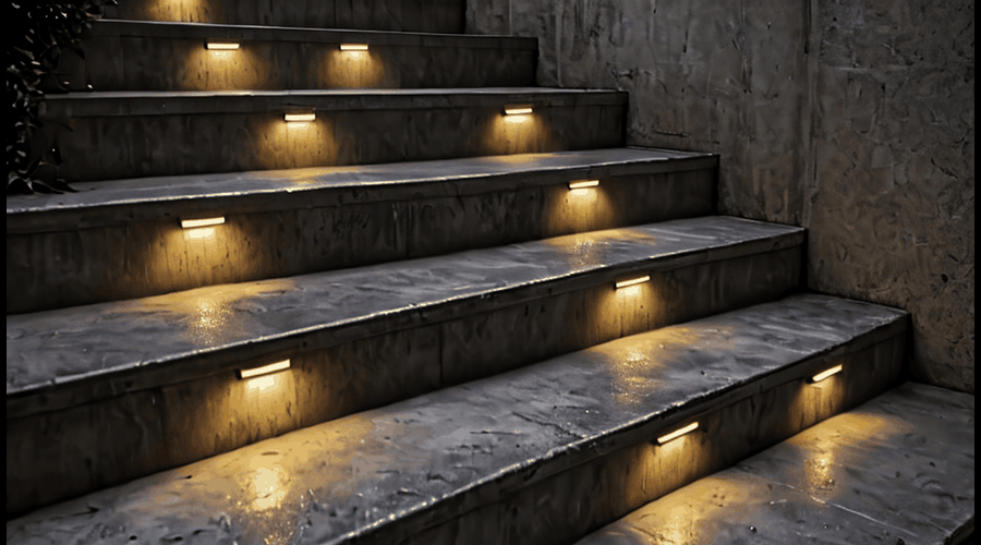 Explore top-rated outdoor step lights for enhancing the safety and aesthetic appeal of your concrete steps, as featured in our comprehensive roundup article.