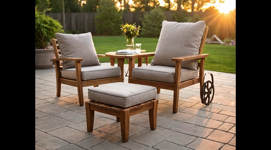 Our patio chair with ottoman combines comfortable seating with extra legroom. We compared dozens of options to find the perfect balance of durability and relaxation for outdoor use.