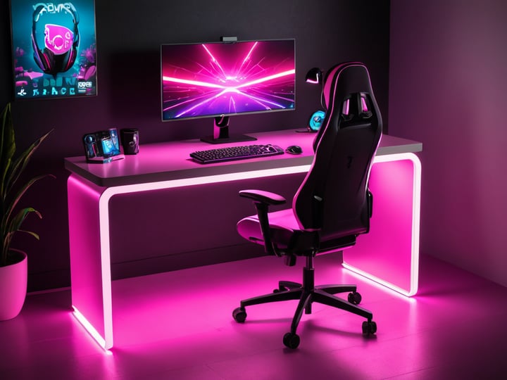 Pink Gaming Desks-3