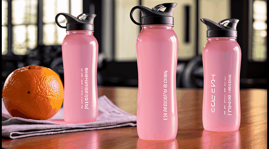 Pink Water Bottles with Straws