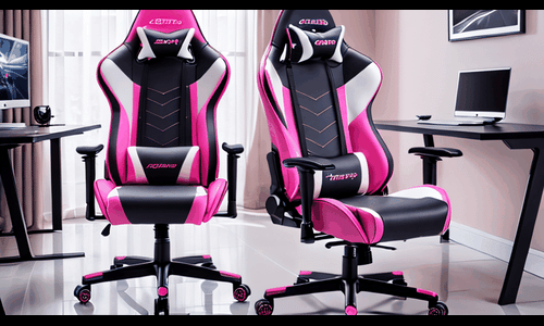 Pink and White Gaming Chairs