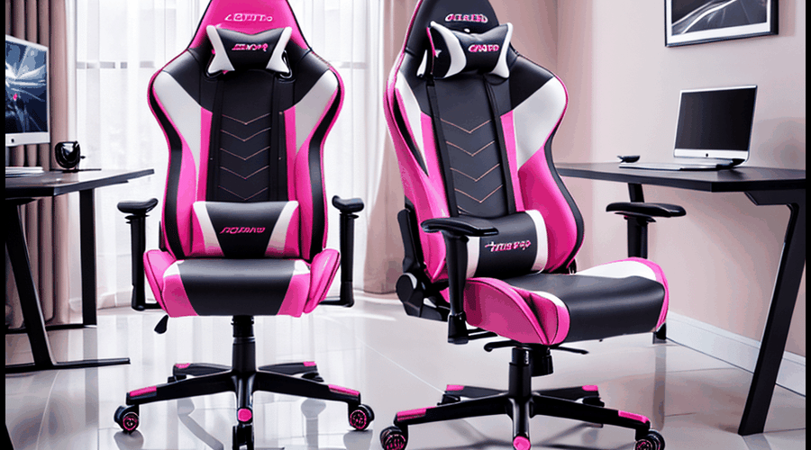 Pink and White Gaming Chairs