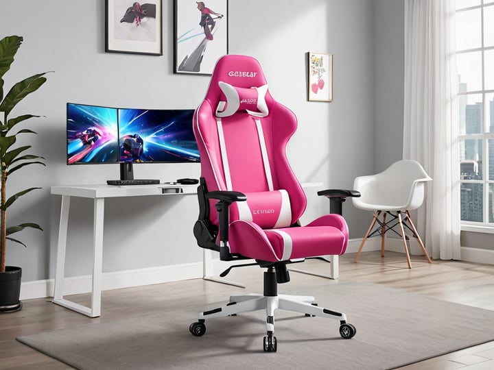 Pink and White Gaming Chairs-2