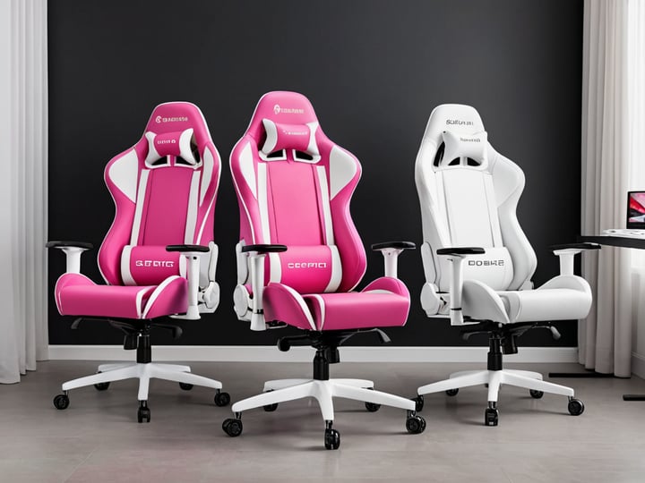 Pink and White Gaming Chairs-5
