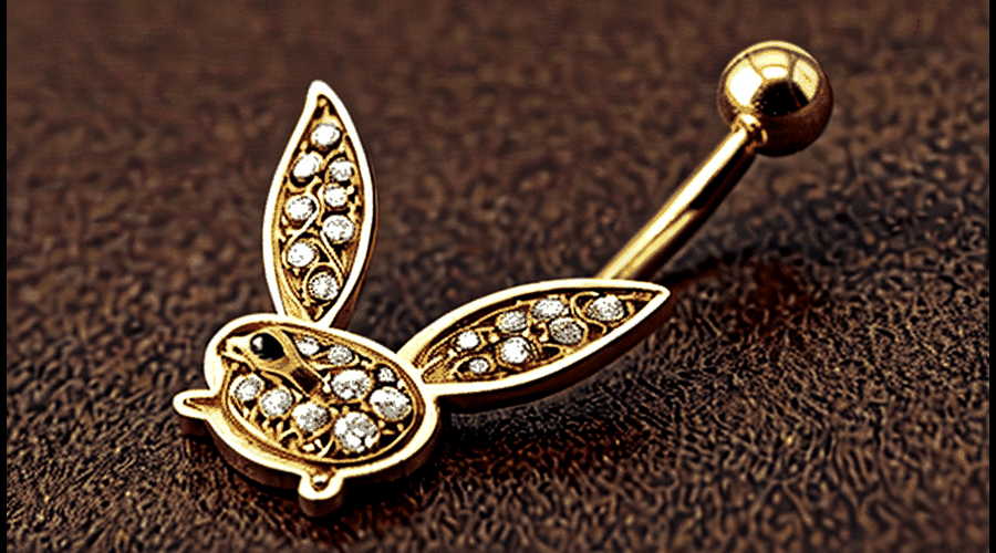 Platinum-patted and diamond-encrusted, the Playboy piercing jewelry collection combines vintage styles with modern glamour.