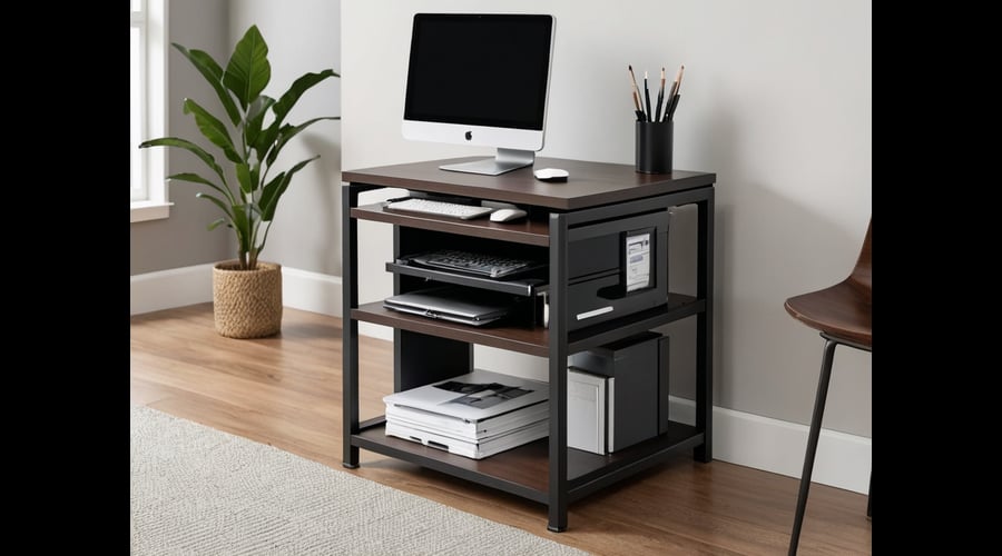 Explore top-rated printer stands with storage solutions in this comprehensive roundup, discover the best organizer to keep your workspace tidy and clutter-free.