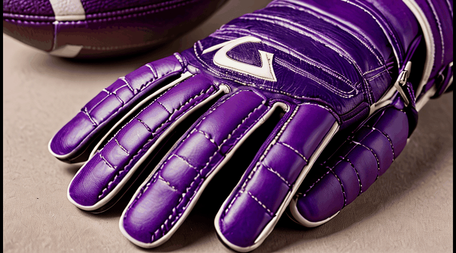 Our purple football gloves combine comfort and protection for your fingertips. The gloves offer excellent grip on the ball while keeping your hands warm during practice or games.