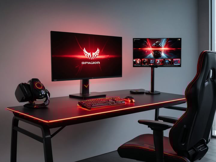 Red Gaming Desks-3