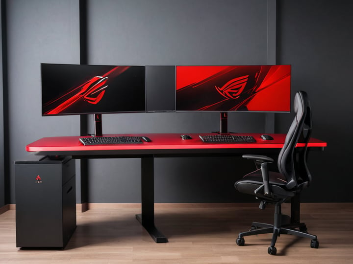 Red Gaming Desks-5