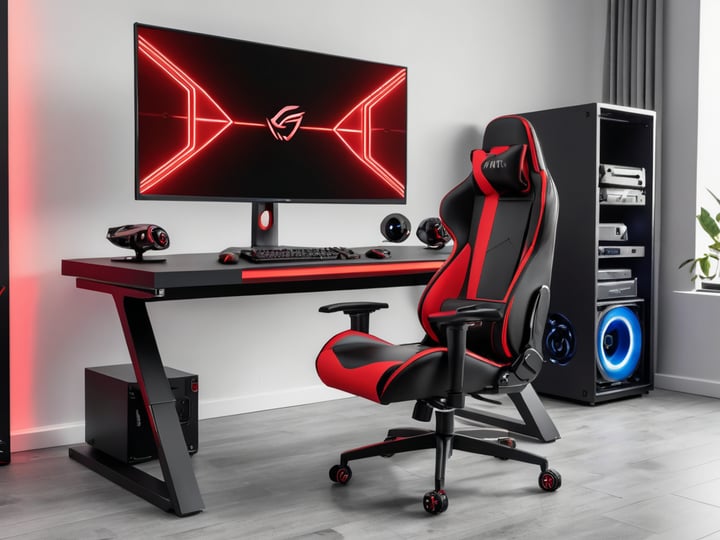 Red and Black Gaming Desks-4