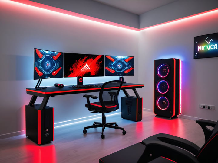 Red and Black Gaming Desks-6