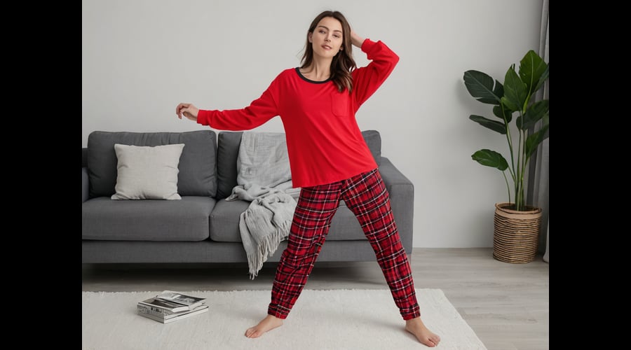 This stylish pajama pant collection combines bold red and sleek black designs for a fashionable nightwear option.