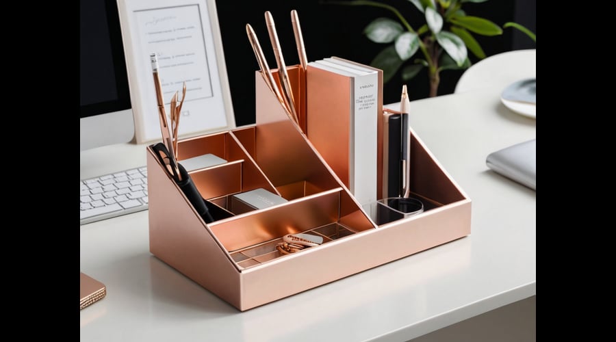 A curated collection of the best rose gold desk organizers, featuring elegant designs that blend style with functionality.