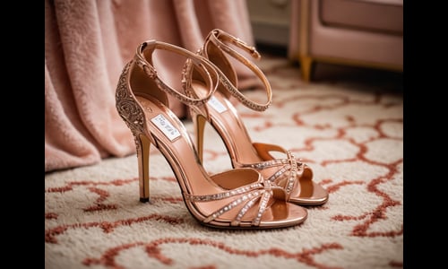 Rose Gold Strappy Heels
