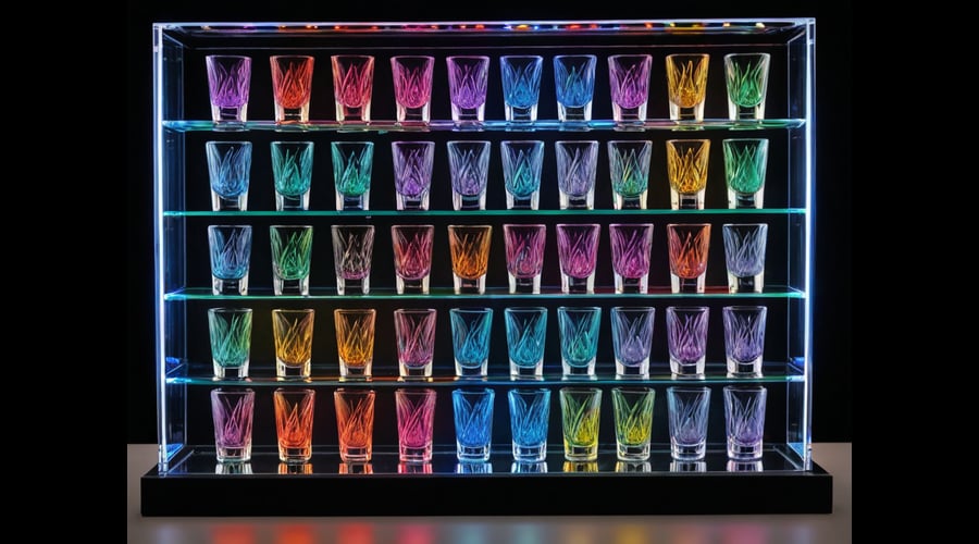 Find the perfect shot glass display case to showcase your collection. Our roundup features polished glass cases and sleek metal displays to keep your spirits organized and looking great.