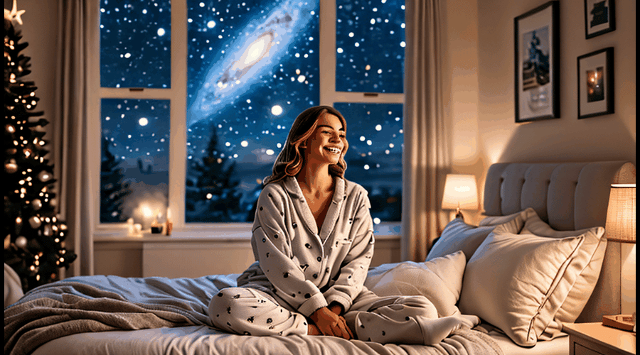 A cozy collection of Stars Above pajamas featuring celestial designs and soft fabrics for a night of starry dreams.