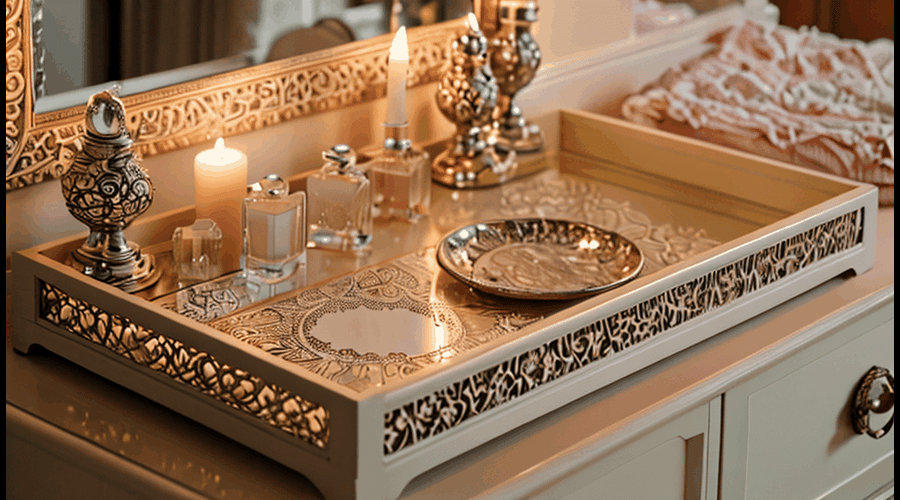 This comparison guide evaluates the top vanity trays for dressers, featuring detailed reviews of their size options, material durability, and organizational benefits to help you find the perfect accessory for your bathroom storage needs.