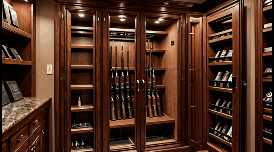 Find the perfect walk-in gun safe for your collection with our detailed comparison of the best models on the market. Each safe is designed to provide military-grade protection for your firearms while keeping your space organized and secure.