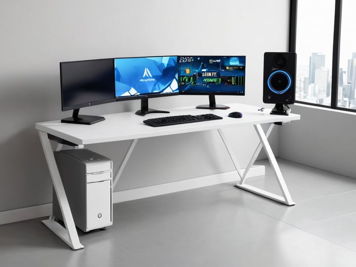 White Corner Gaming Desks-2