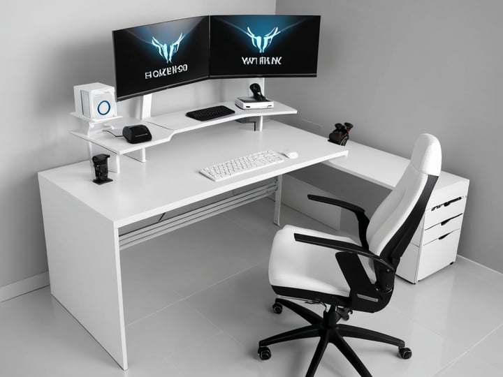 White Corner Gaming Desks-3