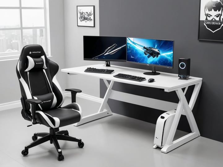 White Corner Gaming Desks-6