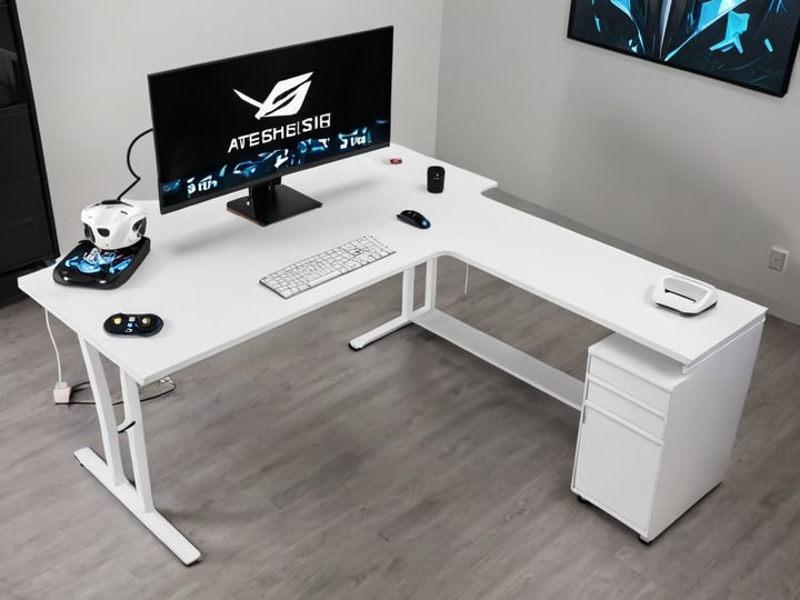 White L Shaped Gaming Desks-4