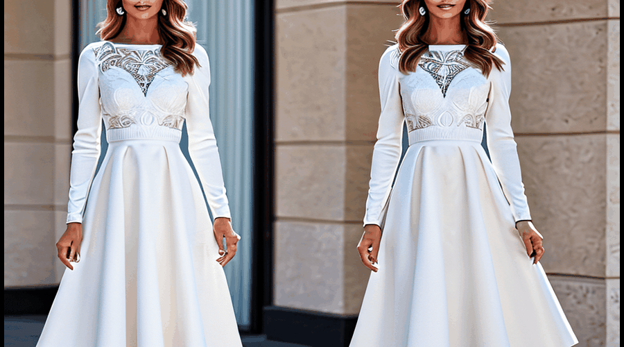 White Long Sleeve Midi Dresses