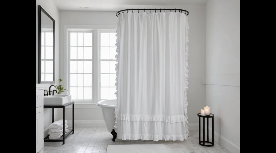 This roundup reviews the best white ruffle shower curtains, comparing styles, materials, and sizes to help you find the perfect one for your bathroom.