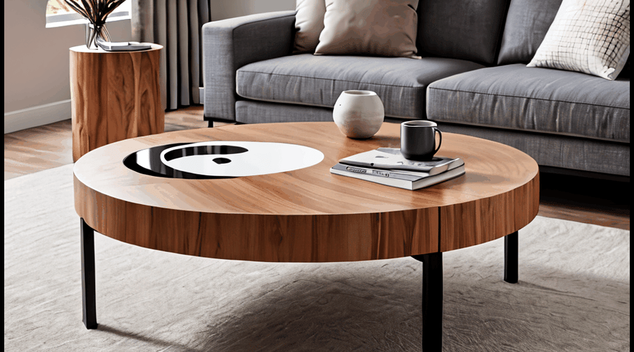 Fusion of East meets West design in our Yin Yang coffee table, combining geometric precision with organic curves.