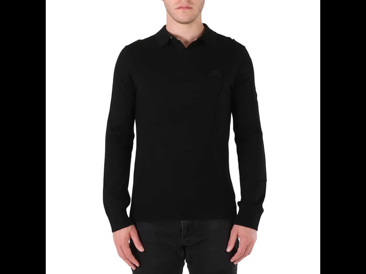 a-cold-wall-mens-black-long-sleeve-merino-wool-polo-shirt-size-small-1