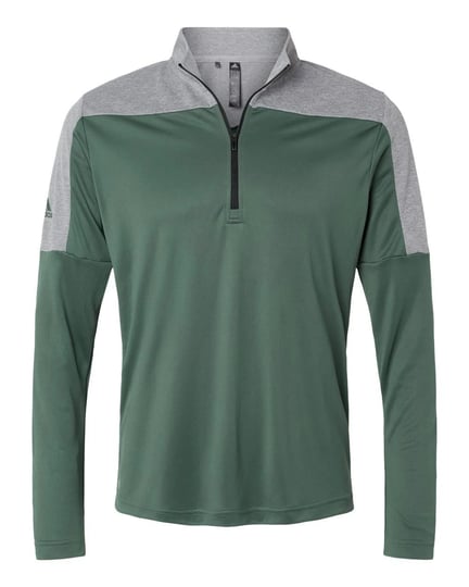 adidas-a552-lightweight-quarter-zip-pullover-green-oxide-grey-three-melange-m-1