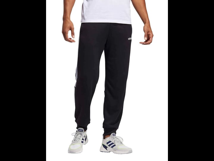 adidas-climalite-mens-french-terry-3-stripe-jogger-pants-black-large-1