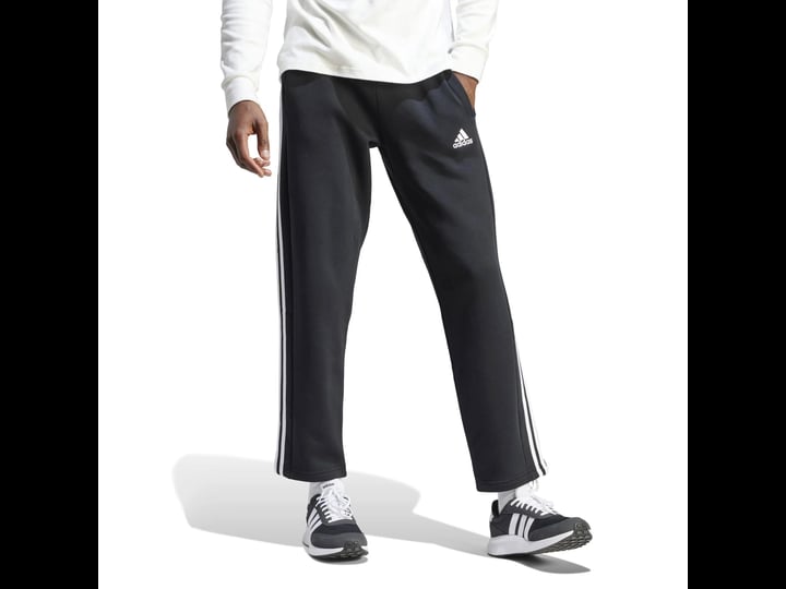 adidas-mens-essentials-fleece-open-hem-3-stripes-pants-black-large-1