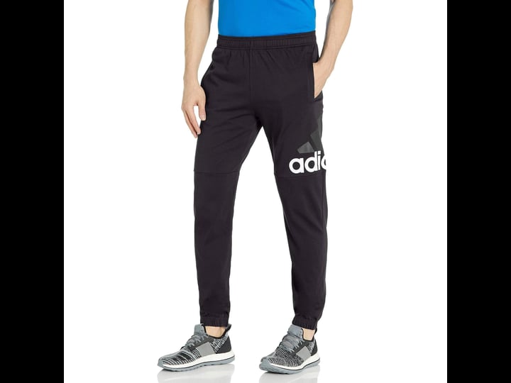 adidas-mens-essentials-performance-logo-pants-black-white-1