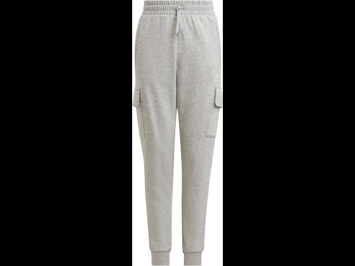 adidas-originals-boys-essentials-fleece-cargo-pants-medium-grey-white-size-m-1