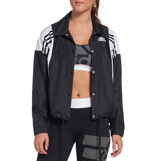 adidas-womens-3-stripes-athletic-lightweight-jacket-small-black-white-1