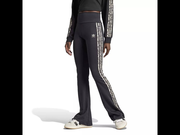 adidas-womens-3-stripes-flare-leggings-black-size-medium-1