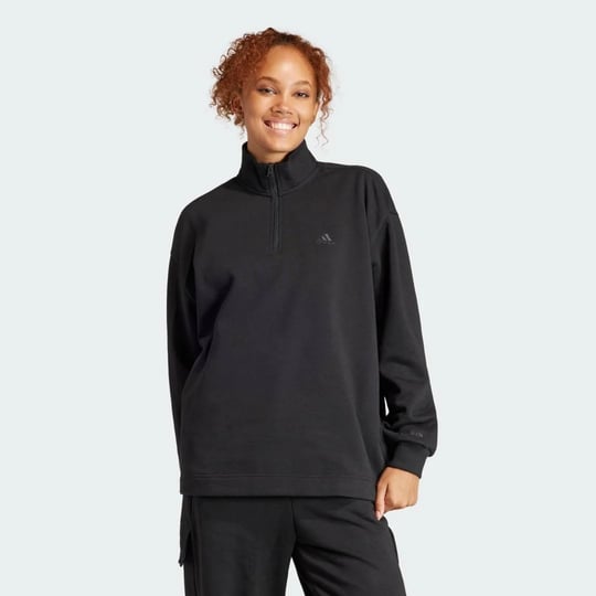adidas-womens-all-szn-fleece-quarter-zip-sweatshirt-black-size-l-1