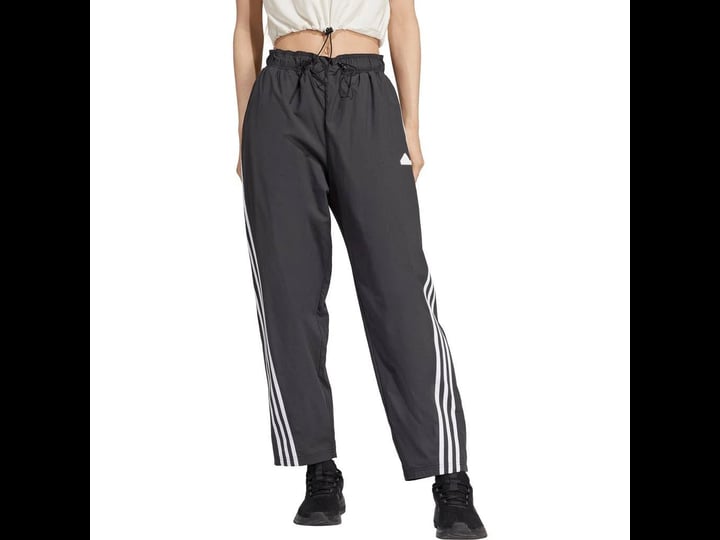 adidas-womens-loose-fit-woven-3-stripes-pants-black-size-medium-polyester-1