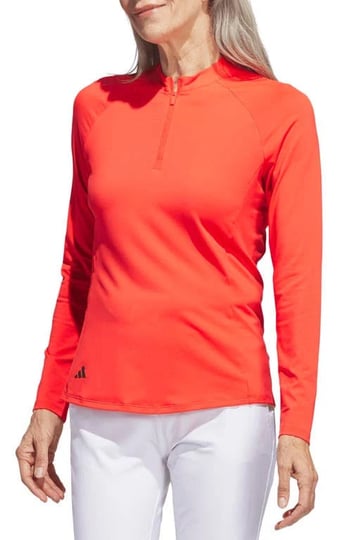 adidas-womens-ultimate365-quarter-zip-long-sleeve-mock-bright-red-l-1