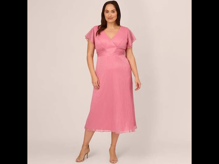 adrianna-papell-plus-size-crinkle-mesh-midi-dress-with-flutter-sleeves-faded-rose-size-21