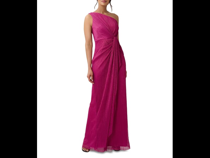 adrianna-papell-stardust-one-shoulder-gown-magenta-size-13
