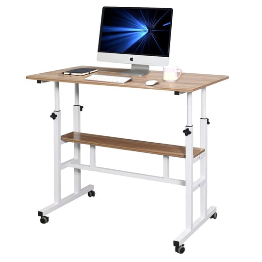 aiz-mobile-standing-desk-adjustable-computer-desk-with-rolling-wheels-home-office-double-layer-compu-1